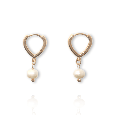Gold Pearl Drop Earrings